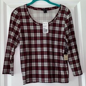 Forever 21 Plaid Cropped Shirt
